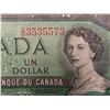 Image 3 : 1954 Canada $1 Bill 3 Digit Serial Number- Very Nice