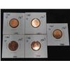 Image 1 : 5 Uncirculated 1967 "Dove" Pennies