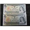 Image 3 : 5 Uncirculated 1973 Canada $1 Bills