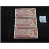 Image 1 : 3 Canada 1974 $2 Bills