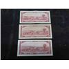 Image 2 : 3 1954 Canada $2 Bills