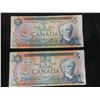 Image 1 : 1 1972 and 1 1979 Canada $5 Bills- Very Nice Condition