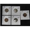 Image 1 : 5 Canada Pennies 1932,33,34,35,36