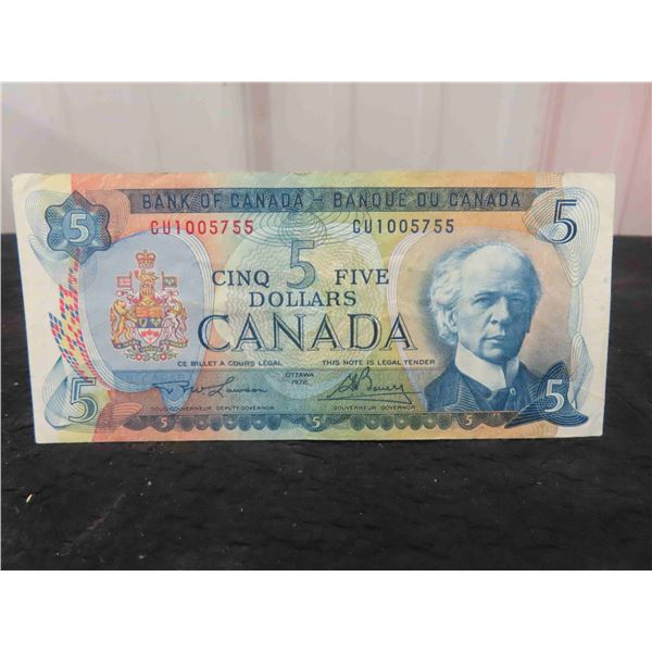 1972 Canada $5 Bill