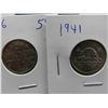 Image 2 : (4) Canadian Nickels 1936, 1941, 1943, 1947