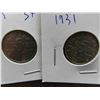 Image 2 : (4) Canadian Nickels 1927,1931,34,36