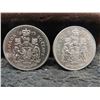 Image 2 : (3) Canadian 50 Cent Coins 1970,1975,2012