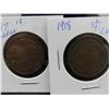 Image 2 : (7) Canadain Pennies 1884,1917,18,28,43,51,1952
