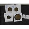 Image 1 : (4) Coins USA 1938 Penny, 1939 Great Britian, 1 cent 