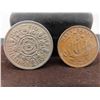 Image 2 : (3) British Coins 1957 Two Shilling, 1815 and 1964 