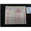 Image 1 : (4) Crisp Canadian 1986 $2 Bill With Consecutice 