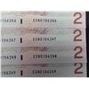 Image 2 : (4) Crisp Canadian 1986 $2 Bill With Consecutice 