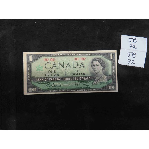 Canadian 1967 Centinnial Dollar Bill 