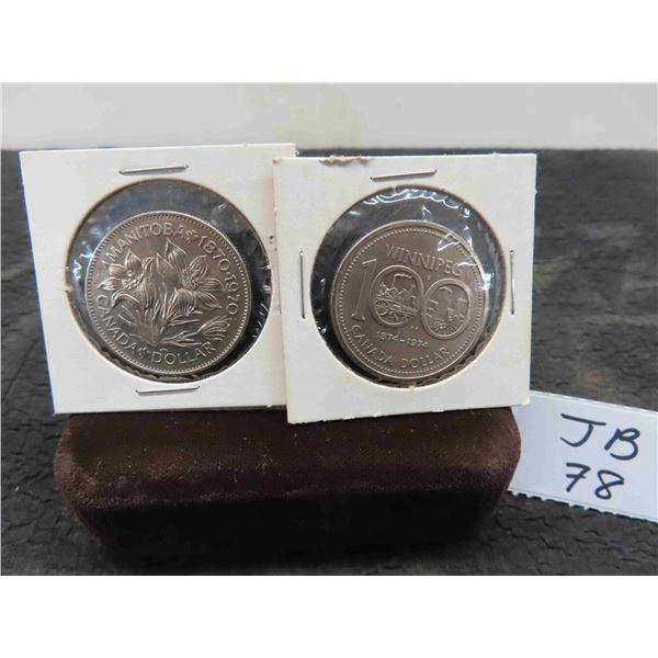 (2) Canadian 1970 and 1974 Winnipeg/Manitoba $1
