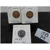 Image 1 : (3) Canadian Nickels 1942 and 1943 Tombac, Victory
