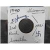 Image 2 : 5 Nazi Germany 1940-1943 Swastika Afennig Coins