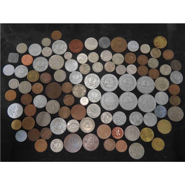 100 Vintage Coins, Canada, USA, ect.