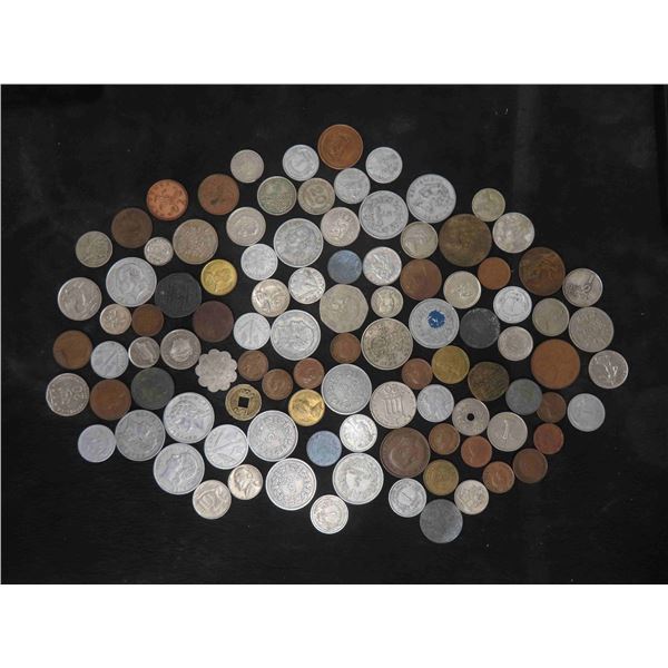100 Vintage Coins many Countries of the World