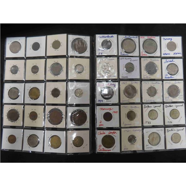 40 Antique World Coins Russia , UK, Ect
