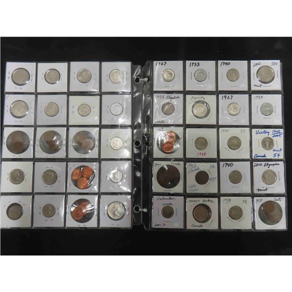 40 Older Canada 1,5,10,25,50cent Coins