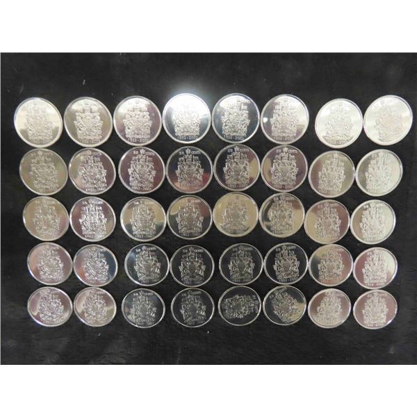 40 Uncirculated Canada 1952-2002 50 Cent Coins
