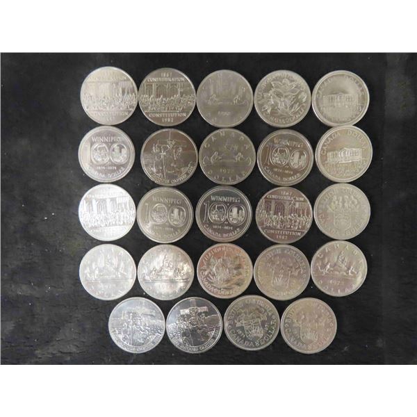 24 Assorted Canadian Dollar Coins