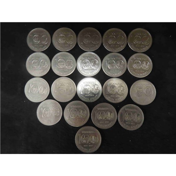 20 Winnipeg 1974 Centennial Dollars
