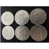 Image 1 : 6 Canadian 1967,1957 Nickels