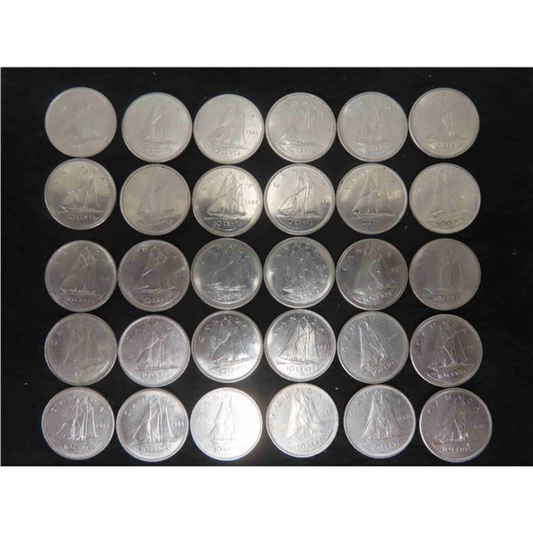 30 Canadian 1981-84 Dimes