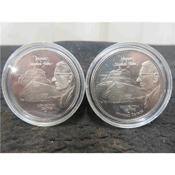 2 Canadian 1977 Red River Dollar Convention Center