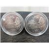 Image 1 : 2 Canadian 1977 Red River Dollar Convention Center