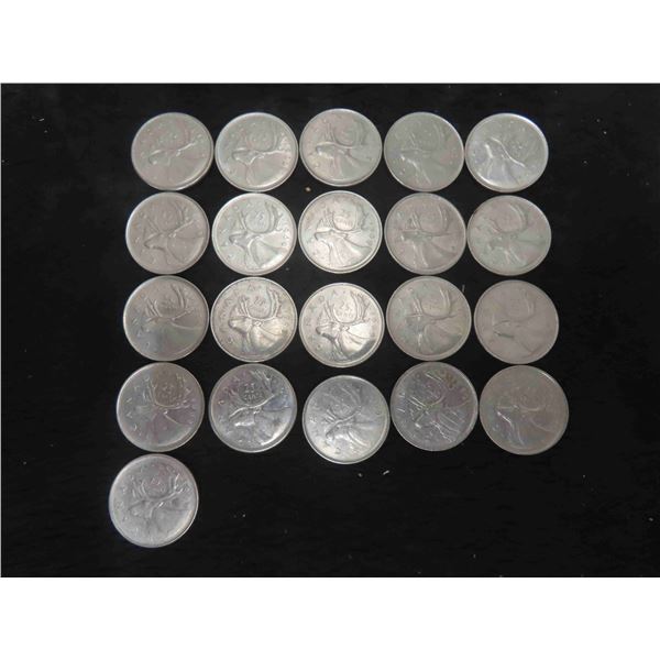 21 Canadian 1969 Quarters