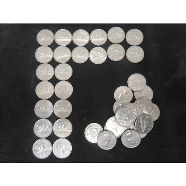 40 Canadian 1963 Nickels