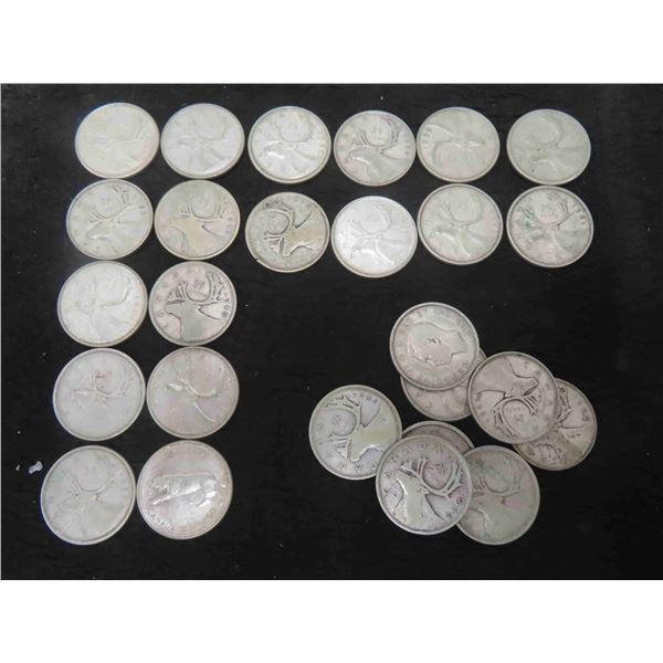 26 Canadian 1940-1967 Quarters