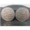 Image 1 : 2 Canadian 1870-1970 Manitoba Dollars