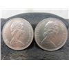 Image 2 : 2 Canadian 1870-1970 Manitoba Dollars
