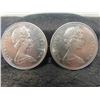 Image 2 : 2 Canadian 1871-1971 British Columbia Dollars