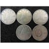 Image 7 : 20 Canadian Dimes 1956,60,62,63,64,65 