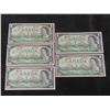 Image 1 : 5 Canadain Crisp 1967 Centennial Dollar Bills