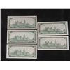 Image 2 : 5 Canadain Crisp 1967 Centennial Dollar Bills