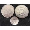 Image 1 : 2 US Silver Half Dollars 1965 and 1973, 1903 US Dime