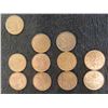 Image 1 : 11 Canadian Pennies 1951,53,56,57,58 