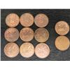 Image 1 : 11 Canadian 1960 and 61 Pennies
