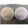 Image 1 : 2 Canadian 1969 Silver Dollars