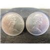 Image 2 : 2 Canadian 1969 Silver Dollars