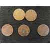 Image 1 : 5 Canadian Pennies 1927,27,26,24,21