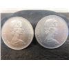 Image 2 : Canadian 1969 Silver Dollar + 1970 Centenial 