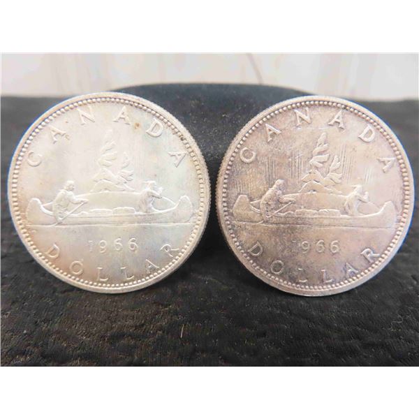 2 Canadian 1966 Silver Dollar
