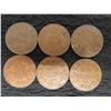 Image 1 : 6 Canadian Pennies 1932 and 1933