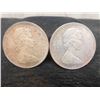 Image 2 : 2 Canadian Silver Dollars 1966